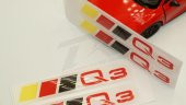 Audi Q3 Logo 3M 3D Damla Silikon Torpido Bagaj Çamurluk Logo Ambl thumbnail 5