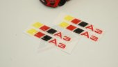 Audi A3 Logo 3M 3D Damla Silikon Torpido Bagaj Çamurluk Logo Ambl - 3