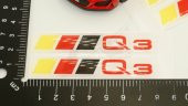 Audi Q3 Logo 3M 3D Damla Silikon Torpido Bagaj Çamurluk Logo Ambl thumbnail 6