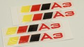 Audi A3 Logo 3M 3D Damla Silikon Torpido Bagaj Çamurluk Logo Ambl - 4