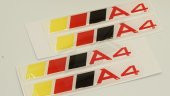 Audi A4 Logo 3M 3D Damla Silikon Torpido Bagaj Çamurluk Logo Ambl - 4