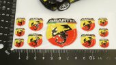 Fiat Abarth Logo 3M 3D Damla Silikon Torpido Bagaj Çamurluk Logo - 7