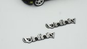 İnfinity Hoparlör Krom Metal 3M Logo Amblem 2 Li Set - 4