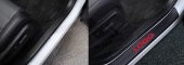 Volvo Logo Karbon Fiber Deri Kapı Eşiği Dekoratif Koruyucu Şeritl - 6