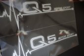 Audi Q5 Motor Sport Kelebek Cam Sticker 2 Li Set - 1