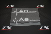 Audi A6 Motor Sport Kelebek Cam Sticker 2 Li Set - 2