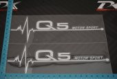 Audi Q5 Motor Sport Kelebek Cam Sticker 2 Li Set - 5