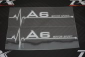 Audi A6 Motor Sport Kelebek Cam Sticker 2 Li Set - 4