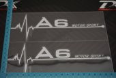 Audi A6 Motor Sport Kelebek Cam Sticker 2 Li Set - 5