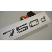 Bmw 750d Bagaj Krom Metal 3M 3D Yazı Logo - 1