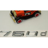 Bmw 750d Bagaj Krom Metal 3M 3D Yazı Logo - 4