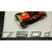 Bmw 750d Bagaj Krom Metal 3M 3D Yazı Logo - 6