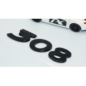 DK Tuning Peugeot 308 Bagaj 3M 3D Parlak Siyah ABS Logo Amblem - 3
