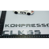 DK Tuning CLK55 Kompressor Bagaj Krom ABS 3M 3D Yazı Logo Benz İle Uyumlu - 4
