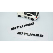 Dk Tuning Biturbo Siyah Çamurluk Yazı Logo Seti Mercedes İle Uyumlu - 2