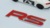 DK Tuning RS Kırmızı Metal Bagaj Yazı Logo Amblem Honda İle Uyumlu - 3