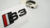 DK Tuning S3 Siyah Gri Kırmızı Bagaj Logo Audi İle Uyumlu - 1