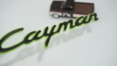 DK Tuning Porsche Cayman Yeşil Siyah ABS Yazı Logo Arma thumbnail 1