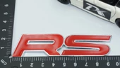DK Tuning RS Kırmızı Metal Bagaj Yazı Logo Amblem Honda İle Uyumlu - 4