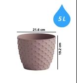 Omnipazar SO-KAP4 Kapadokya Dekoratif Plastik Saksı 5 Litre No 4 - 2