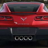 Chevrolet Corvette Bagaj Krom Metal 3M 3D Yazı Logo Arma - 3