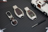 Mercedes Benz A B C S Class 2 Buton Metal Deri Fosforlu Anahtarlı - 6