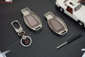 Mercedes Benz A B C S Class 2 Buton Metal Deri Fosforlu Anahtarlı - 7