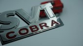 Ford Mustang Shelby SVT Cobra Vidalı Krom Metal 3D Logo Am - 1