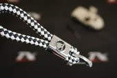 Skoda Logo Stil Hasır Desen Anahtarlık - 2