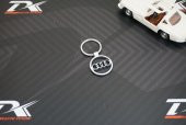 Audi Halka Logo Krom Metal Çift Yön Anahtarlık - 3