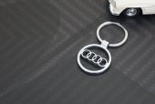 Audi Halka Logo Krom Metal Çift Yön Anahtarlık - 6