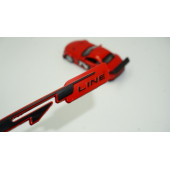 DK Kia GT Line Bagaj Logo 3M 3D Siyah Kırmızı Metal Logo - 1