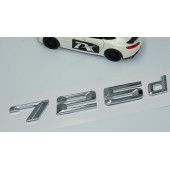 Dk Tuning 725d Bagaj Krom Metal 3m 3d Yazı Logo Bmw İle Uyumlu - 3