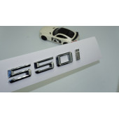 Dk Tuning 550i Bagaj Krom Metal 3m 3d Yazı Logo Bmw İle Uyumlu - 1