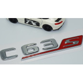 DK Tuning C 63S Bagaj Krom Kırmızı ABS 3M 3D Yazı Logo Benz İle Uyumlu - 3