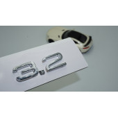 DK Tuning Audi 3.2 A3 A4 A6 A5 A7 A8 Bagaj Krom ABS 3M 3D Yazı Logo thumbnail 1