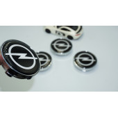 DK Tuning Opel Gümüş Siyah Jant Göbeği Kapak Seti 60mm thumbnail 1