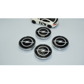 DK Tuning Opel Gümüş Siyah Jant Göbeği Kapak Seti 60mm thumbnail 2
