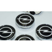 DK Tuning Opel Gümüş Siyah Jant Göbeği Kapak Seti 60mm thumbnail 3