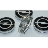 DK Tuning Opel Gümüş Siyah Jant Göbeği Kapak Seti 60mm thumbnail 4