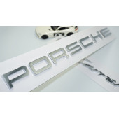 DK Tuning Porsche 911 Carrera 3M Gümüş Krom Bagaj Logo Seti thumbnail 1