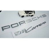 DK Tuning Porsche 911 Carrera 3M Gümüş Krom Bagaj Logo Seti thumbnail 2