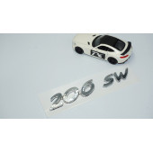 DK Tuning 206 SW Bagaj 3M 3D Yazı Logo Amblem Peugeot İle Uyumlu - 2