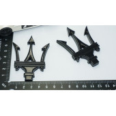 DK Tuning Maserati Yan Kanatlar Siyah 3M 3D Rozet Amblem Seti - 4