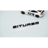 DK Tuning Biturbo Siyah ABS Bagaj Yazı Logo Mercedes İle Uyumlu - 2