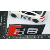 DK Tuning R8 Gümüş Kırmızı 3D Ön Panjur Logo Audi İle Uyumlu - 4