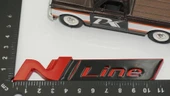DK Tuning Hyundai N Line Ön Panjur Kırmızı Metal Logo Amblem Arma thumbnail 2
