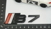 DK Tuning S7 Siyah Gri Kırmızı 3M Bagaj Logo Audi İle Uyumlu thumbnail 2