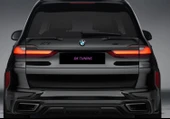 DK Tuning Yeni iX7 Bagaj Siyah Kırmızı ABS Yazı Logo Bmw İle Uyumlu - 3