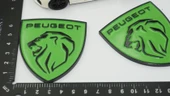 DK Tuning Peugeot Yeni Yeşil Siyah Çamurluk ABS Logo Arma Seti - 2